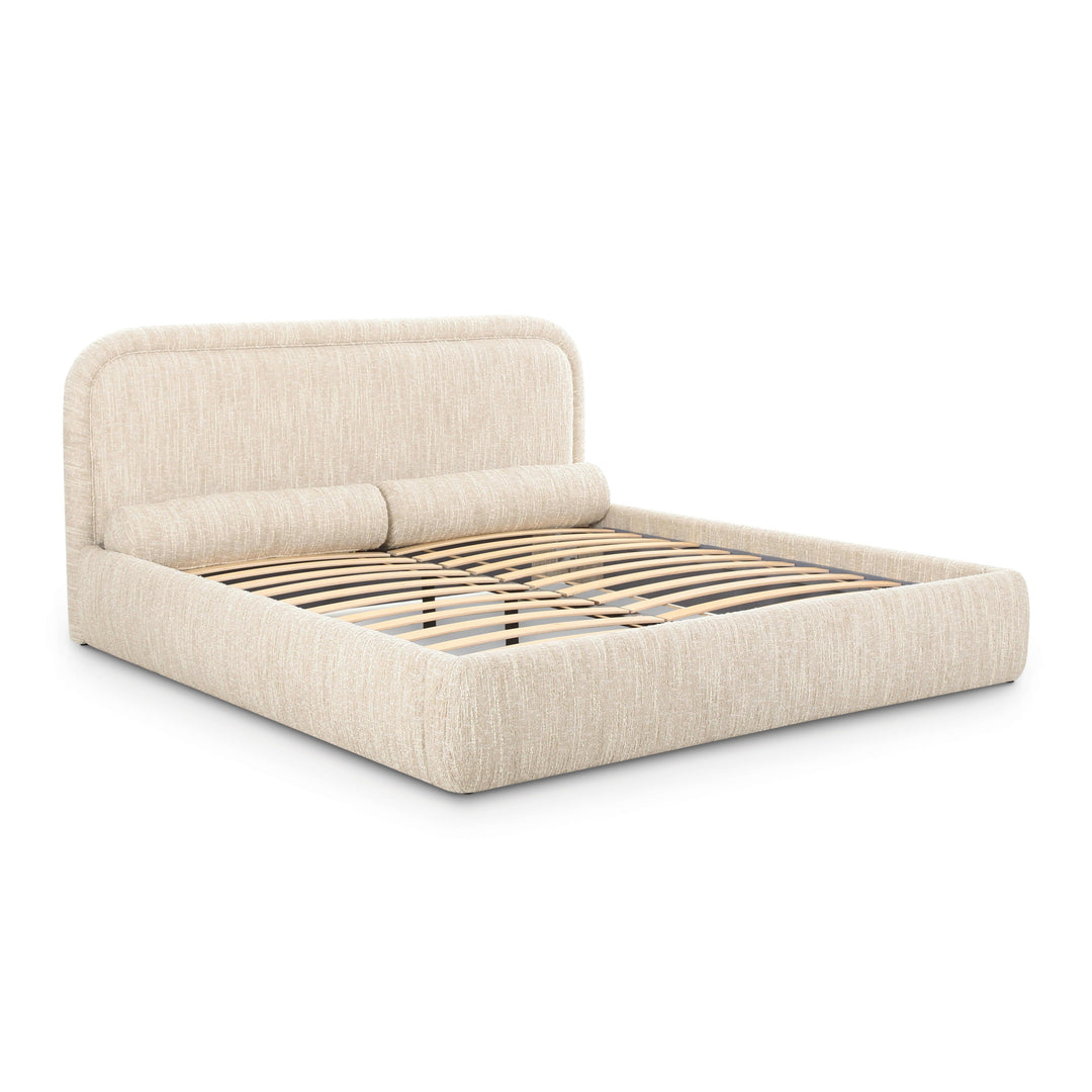 Murielle Taupe Textured Performance Boucle Bed - King