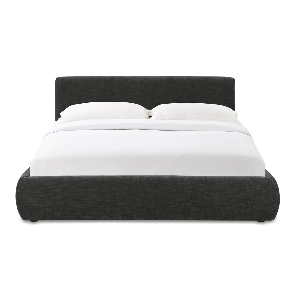 Isla Charcoal Textured Performance Velvet Bed - Queen