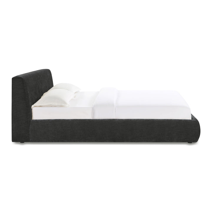 Isla Charcoal Textured Performance Velvet Bed - Queen