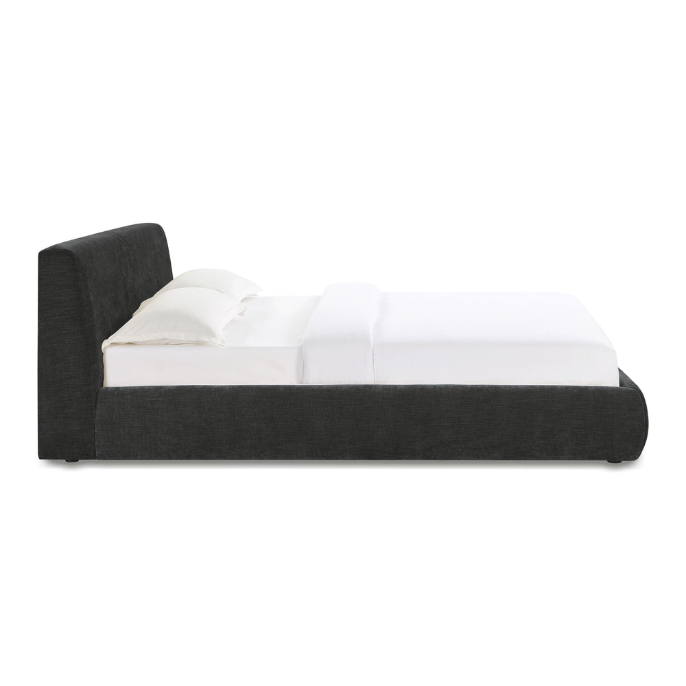 Isla Charcoal Textured Performance Velvet Bed - Queen