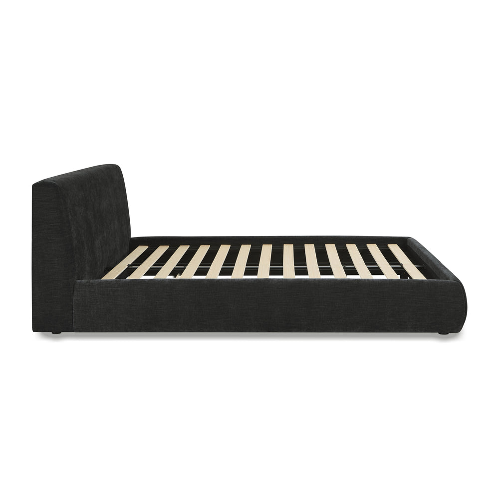 Isla Charcoal Textured Performance Velvet Bed - Queen