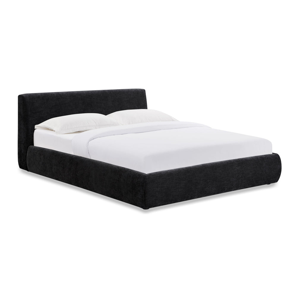 Isla Charcoal Textured Performance Velvet Bed - Queen