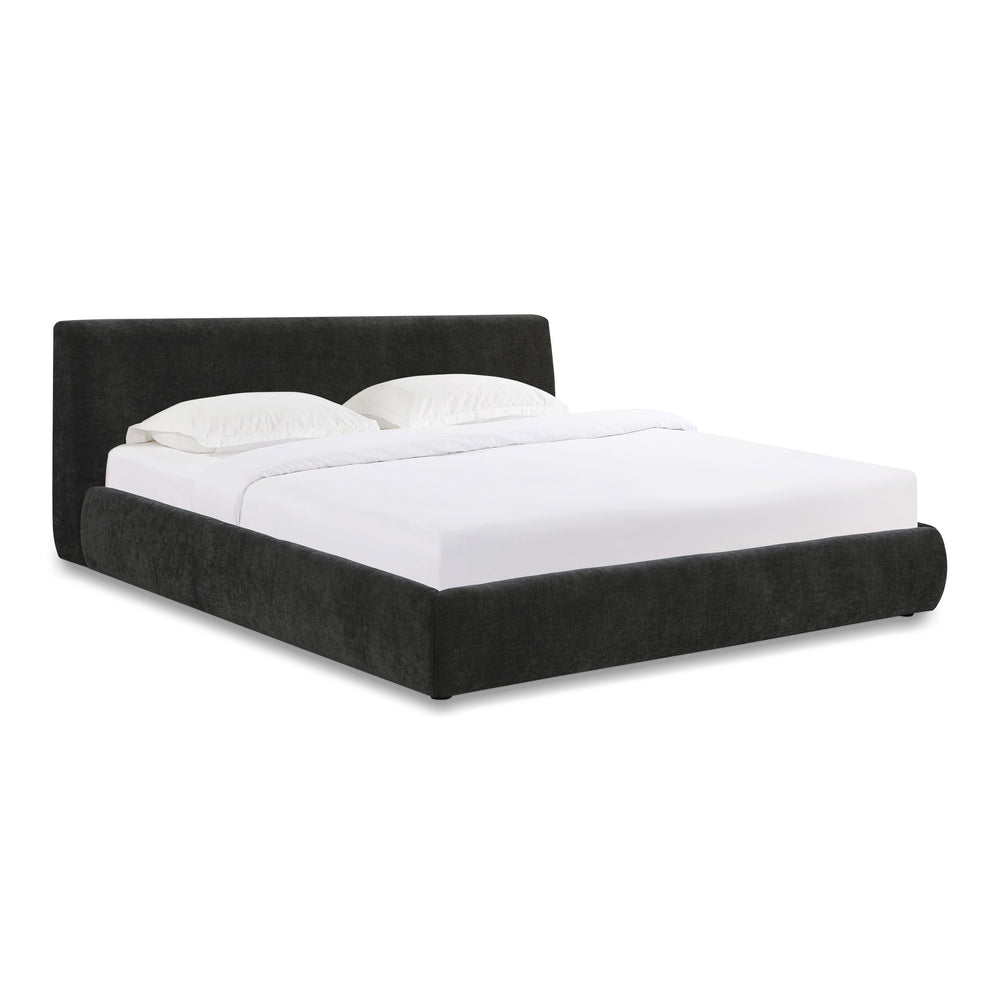Isla Charcoal Textured Performance Velvet Bed - King