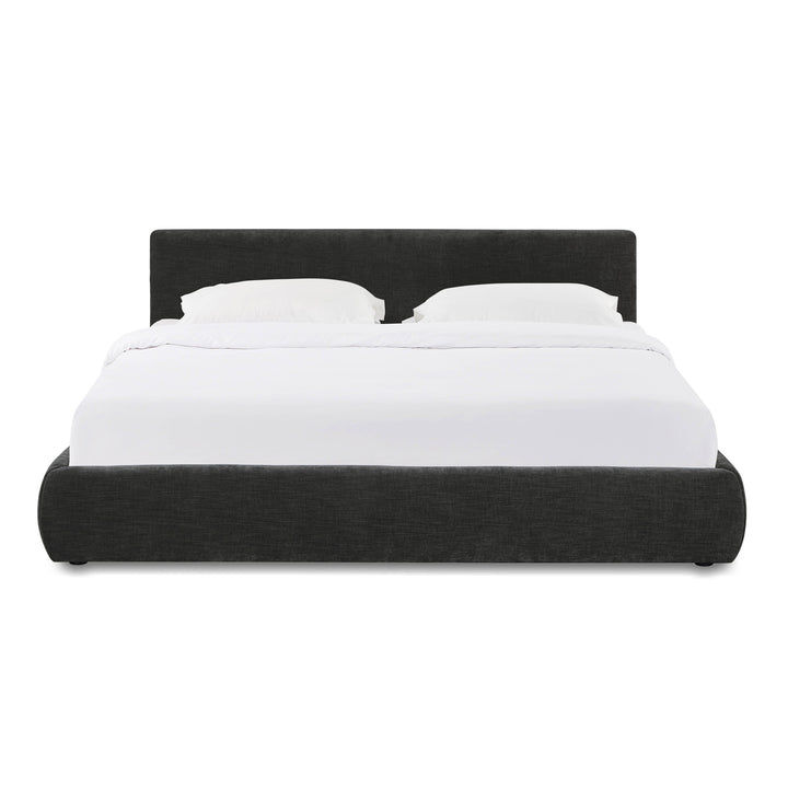 Isla Charcoal Textured Performance Velvet Bed - King