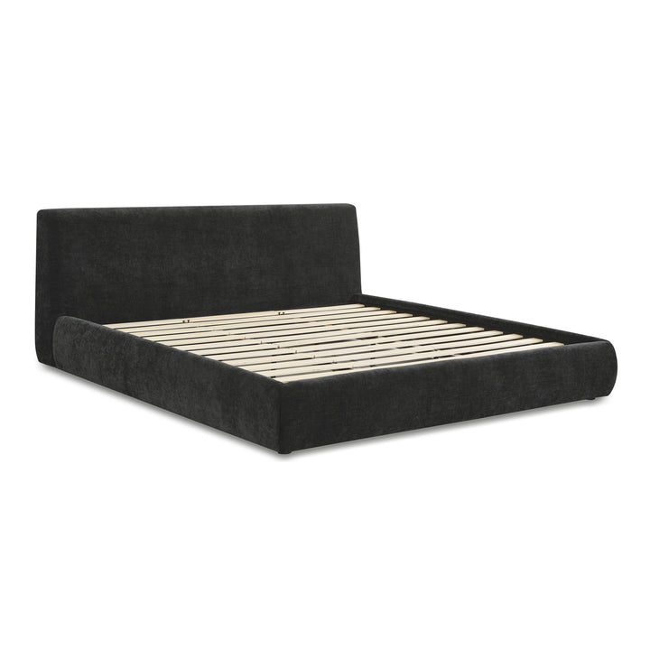 Isla Charcoal Textured Performance Velvet Bed - King