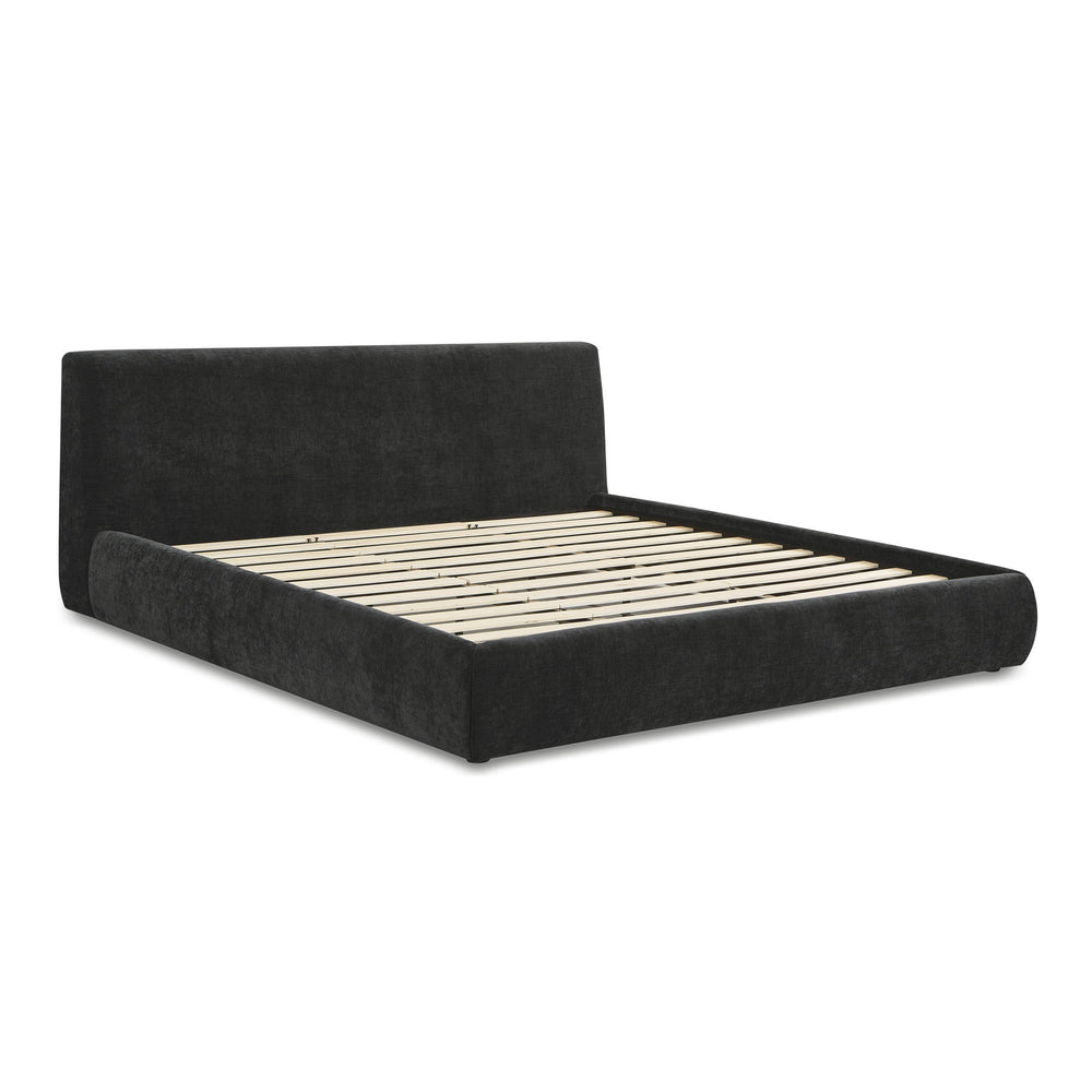 Isla Charcoal Textured Performance Velvet Bed - King
