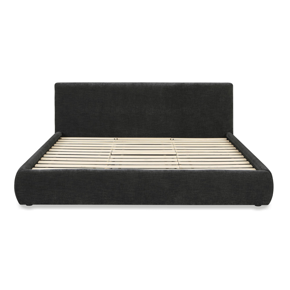 Isla Charcoal Textured Performance Velvet Bed - King