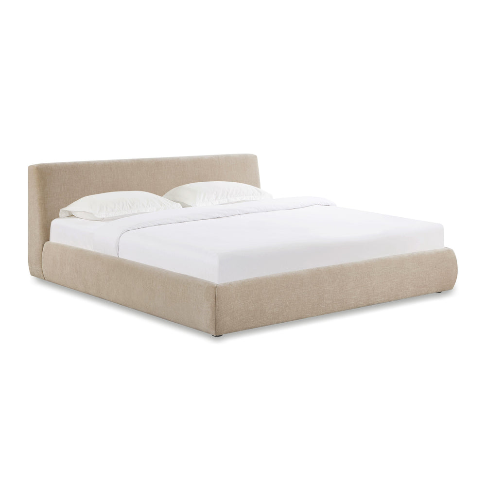 Isla Taupe Textured Performance Velvet Bed - King