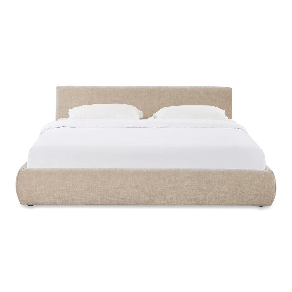 Isla Taupe Textured Performance Velvet Bed - King