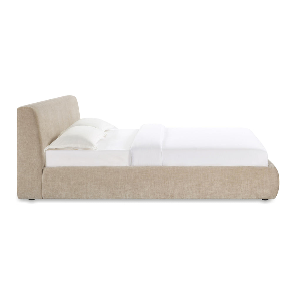 Isla Taupe Textured Performance Velvet Bed - King