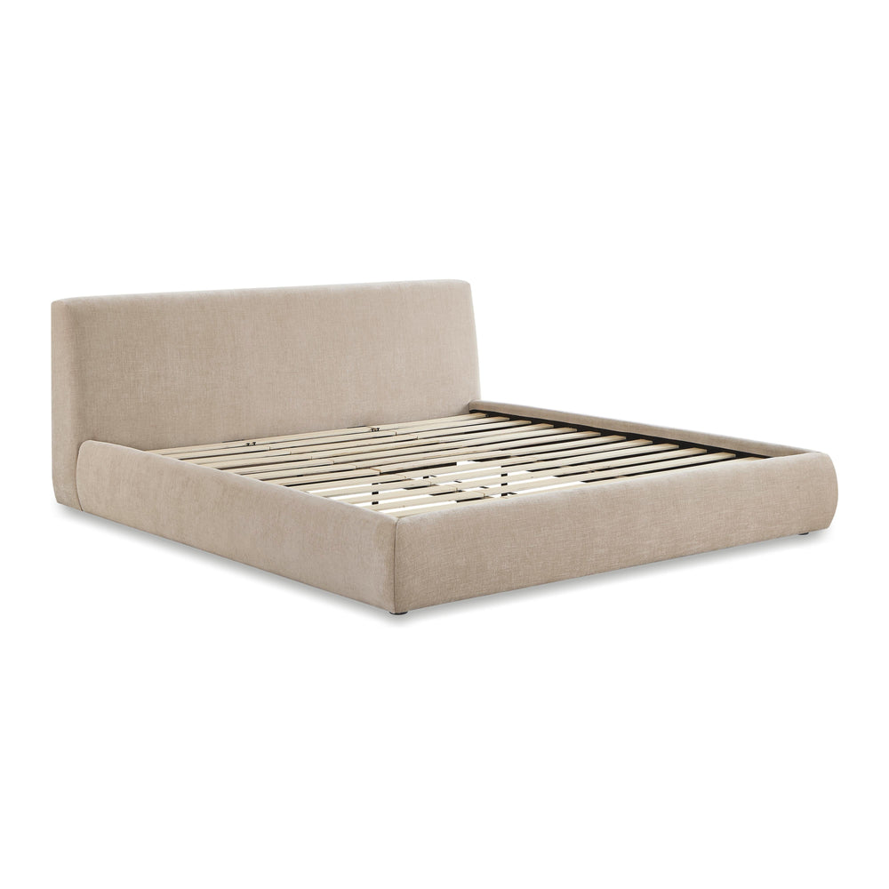 Isla Taupe Textured Performance Velvet Bed - King