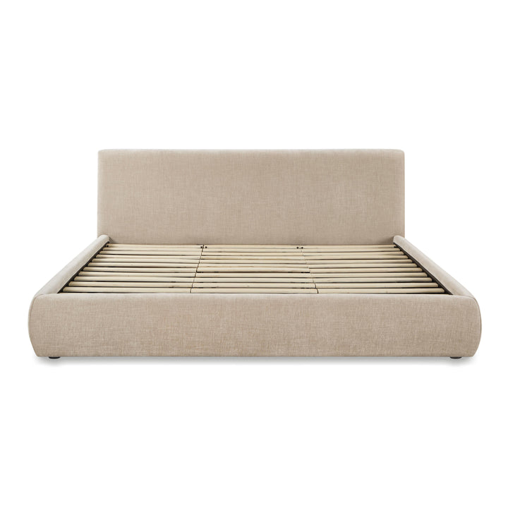 Isla Taupe Textured Performance Velvet Bed - King