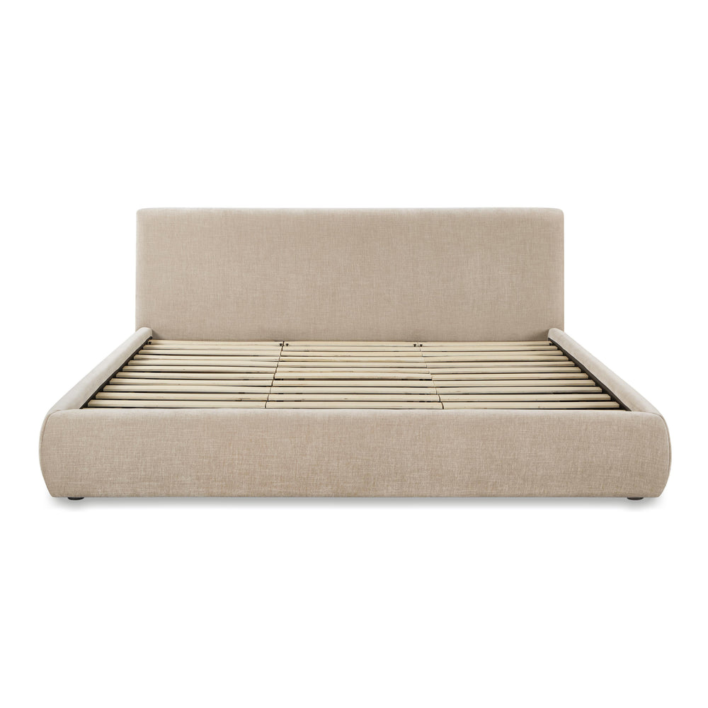 Isla Taupe Textured Performance Velvet Bed - King
