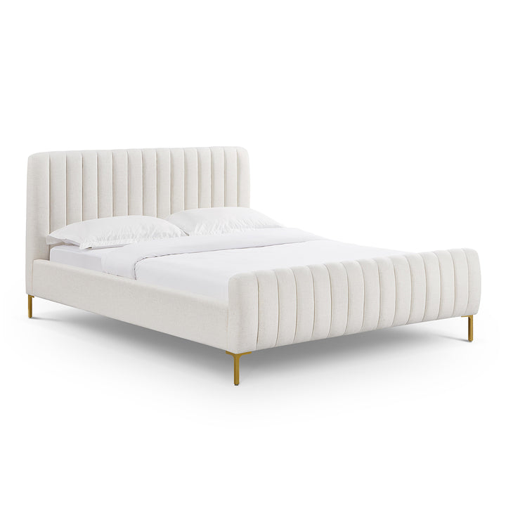 Angela Natural Upcycled Performance Linen Bed - Queen