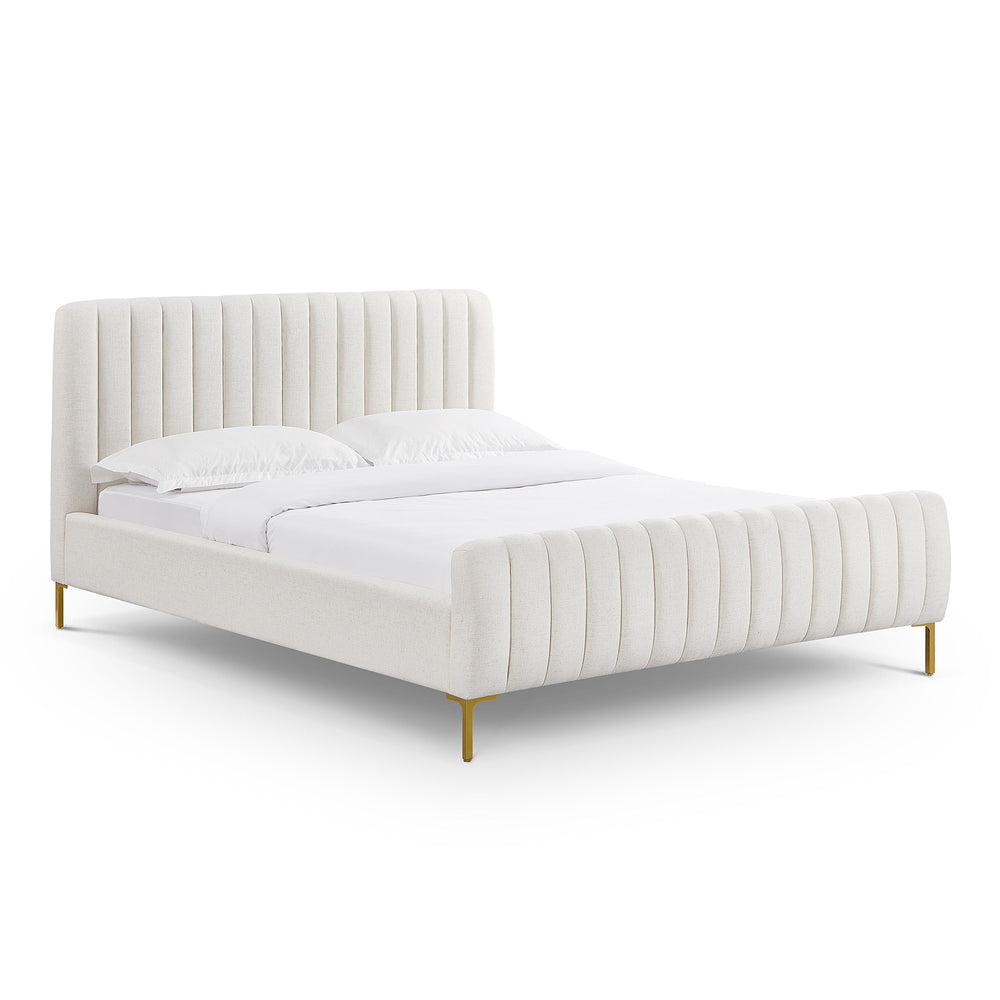 Angela Natural Upcycled Performance Linen Bed - Queen