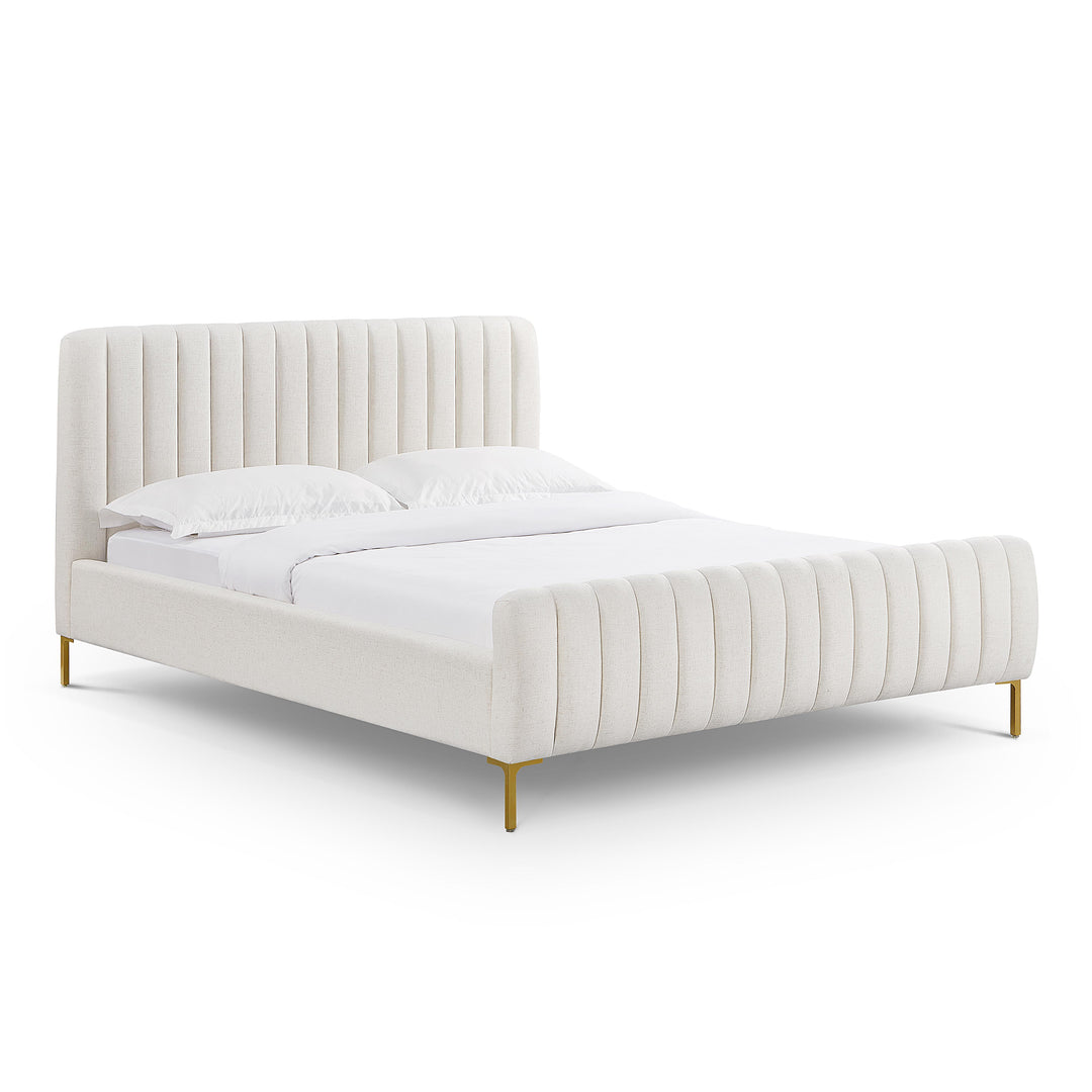 Angela Natural Upcycled Performance Linen Bed - Queen