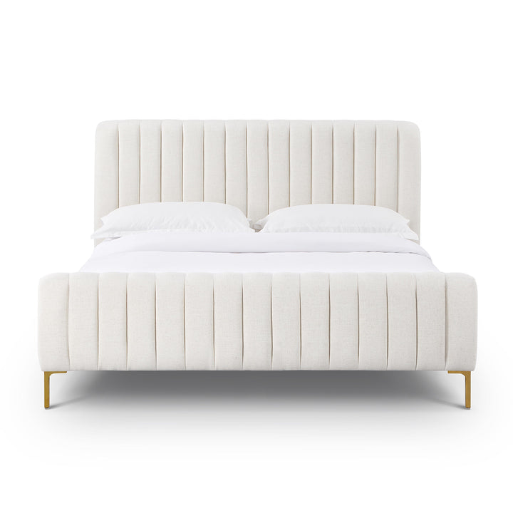 Angela Natural Upcycled Performance Linen Bed - Queen