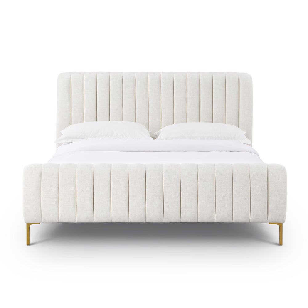 Angela Natural Upcycled Performance Linen Bed - Queen