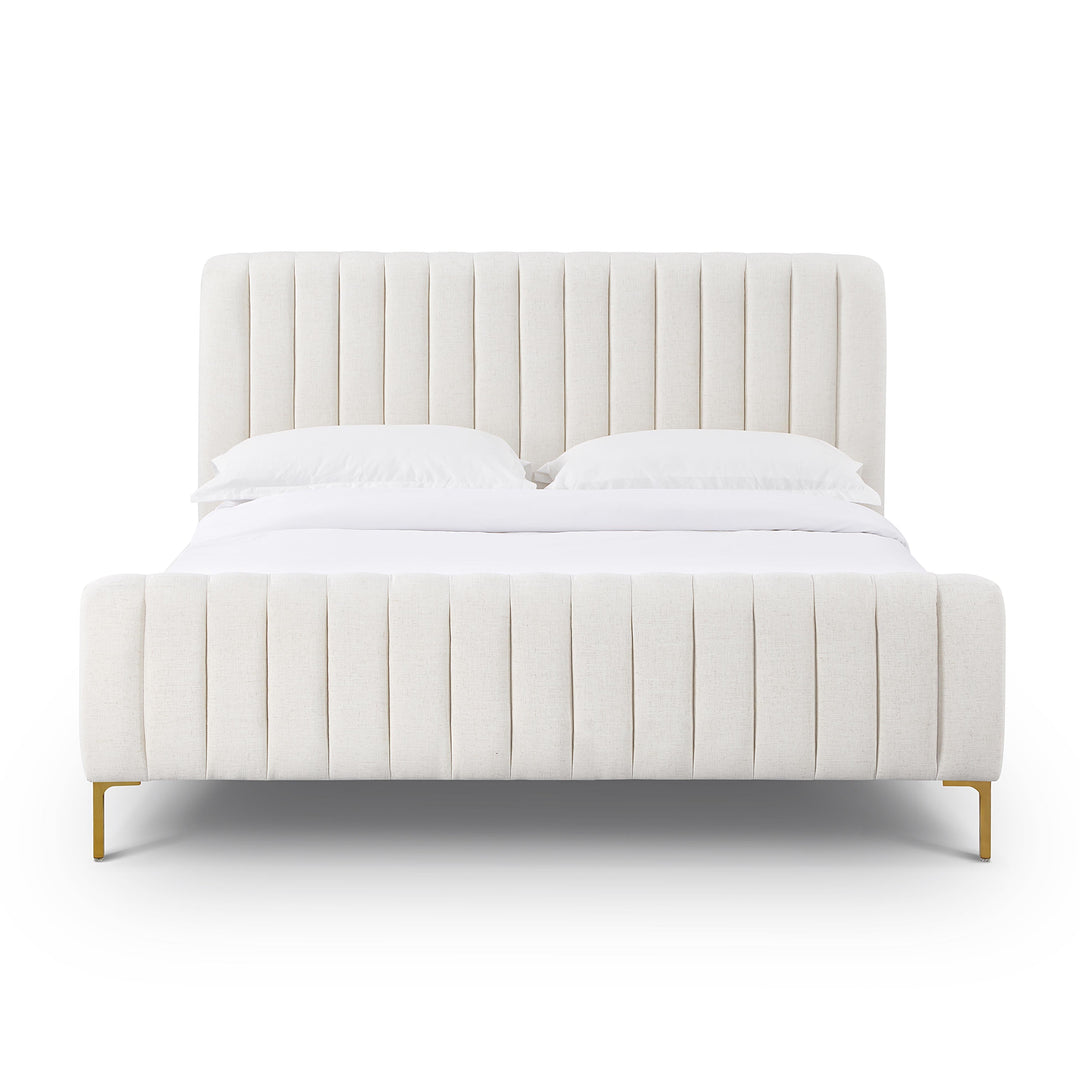 Angela Natural Upcycled Performance Linen Bed - Queen