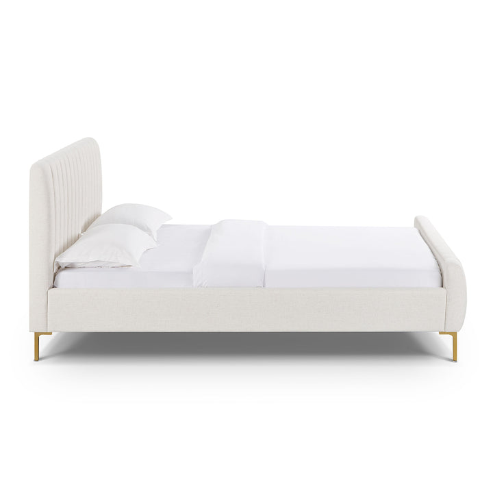 Angela Natural Upcycled Performance Linen Bed - Queen