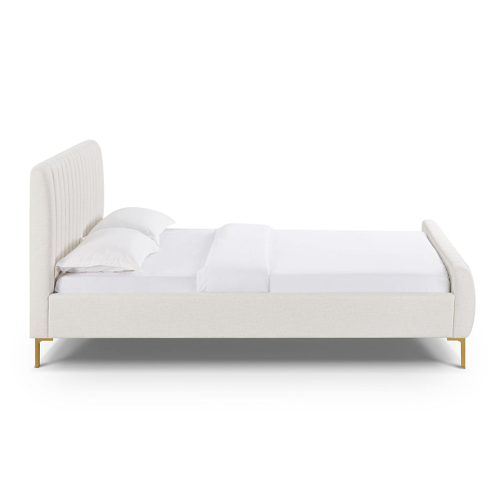 Angela Natural Upcycled Performance Linen Bed - Queen