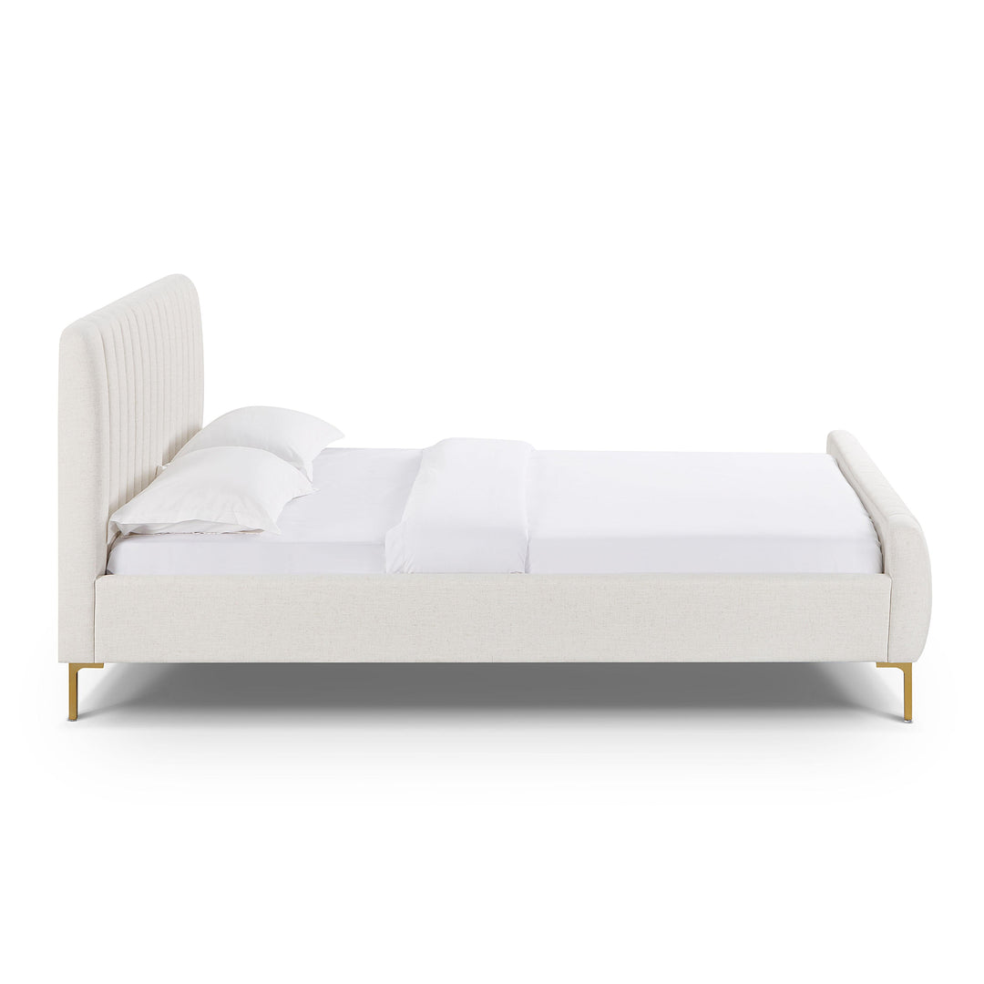 Angela Natural Upcycled Performance Linen Bed - Queen