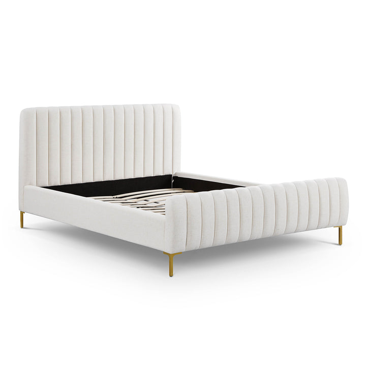Angela Natural Upcycled Performance Linen Bed - Queen