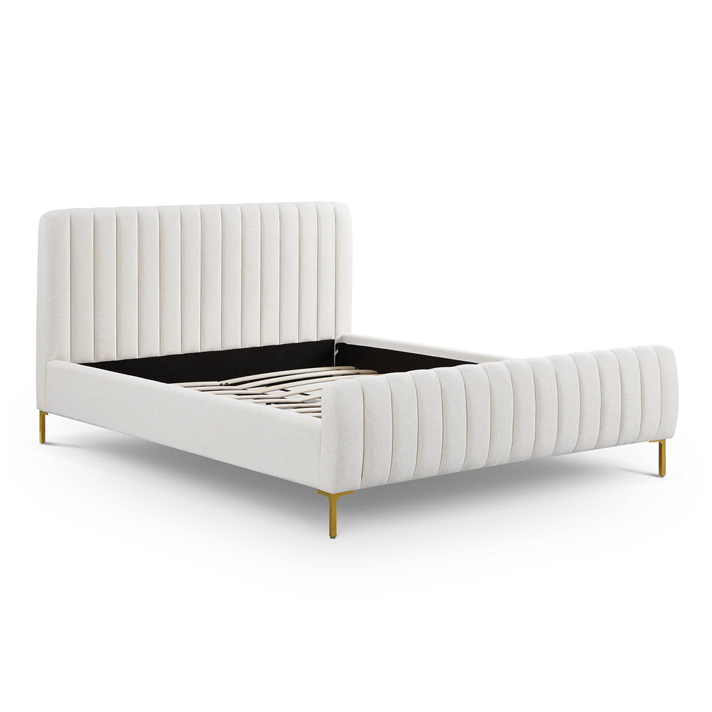 Angela Natural Upcycled Performance Linen Bed - Queen