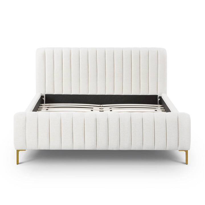 Angela Natural Upcycled Performance Linen Bed - Queen