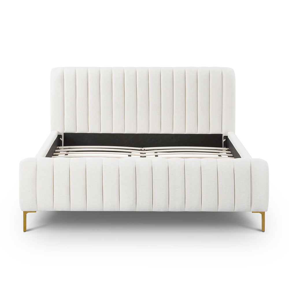 Angela Natural Upcycled Performance Linen Bed - Queen