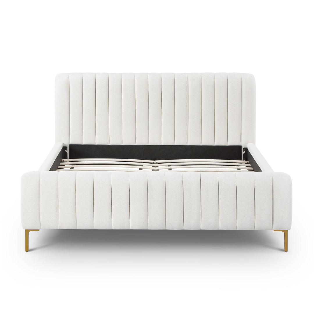 Angela Natural Upcycled Performance Linen Bed - Queen