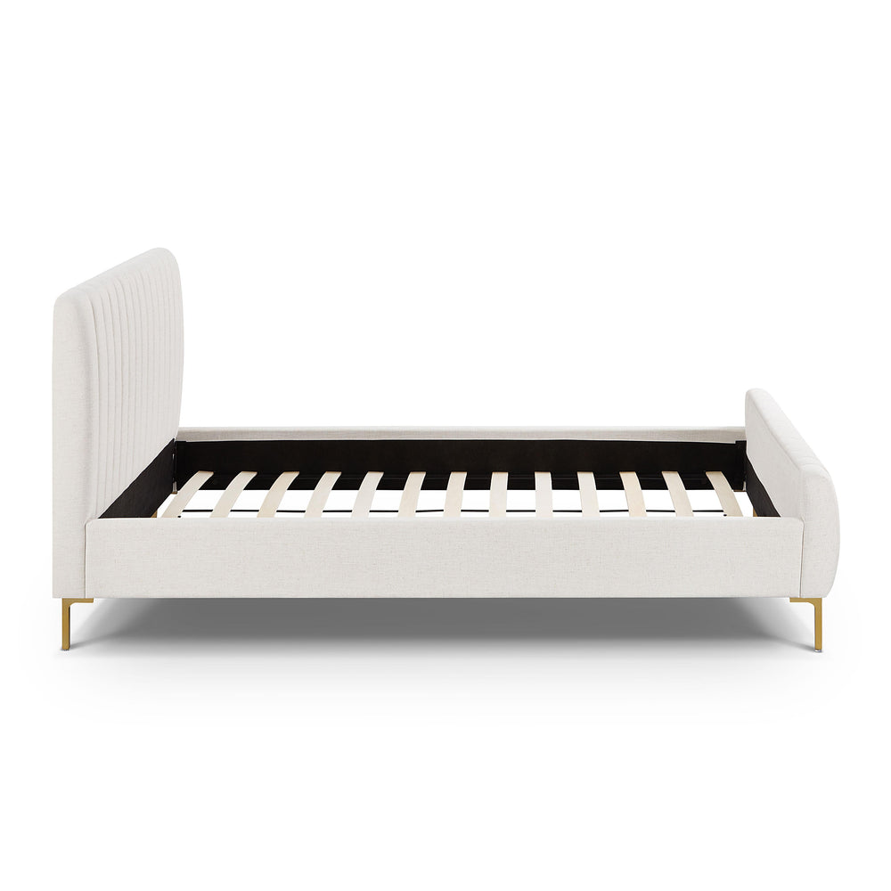 Angela Natural Upcycled Performance Linen Bed - Queen