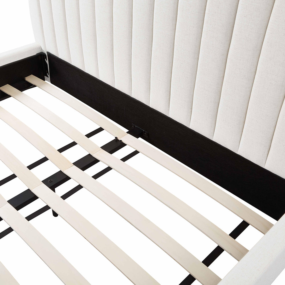 Angela Natural Upcycled Performance Linen Bed - Queen