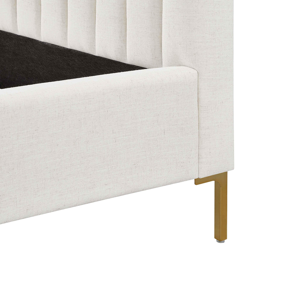 Angela Natural Upcycled Performance Linen Bed - Queen