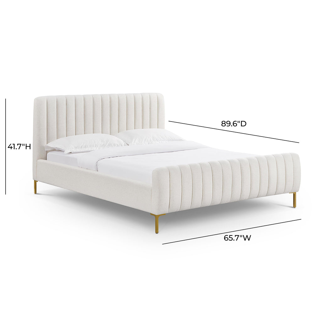 Angela Natural Upcycled Performance Linen Bed - Queen