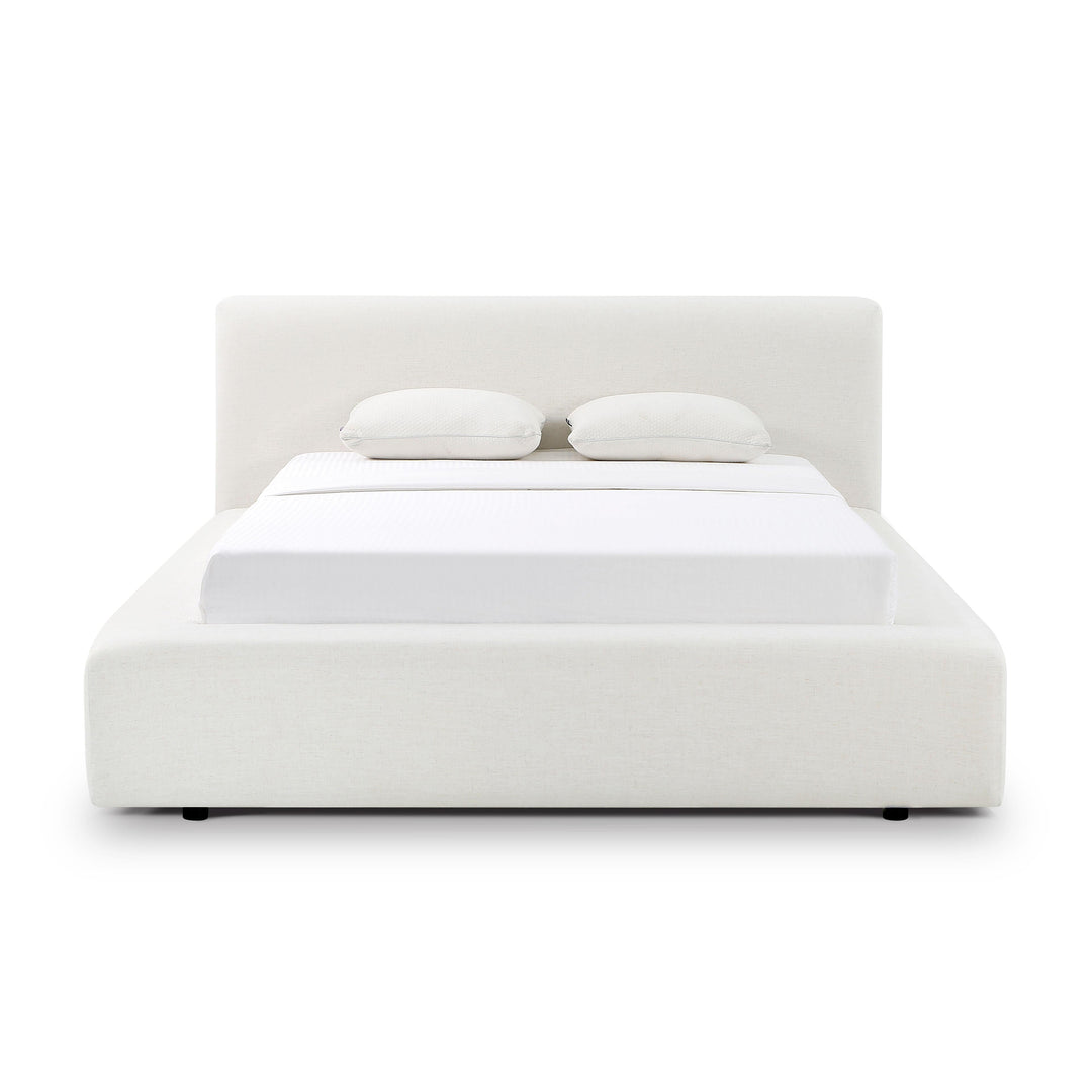 Meena Cream Upcycled Performance Linen Storage Bed - Queen