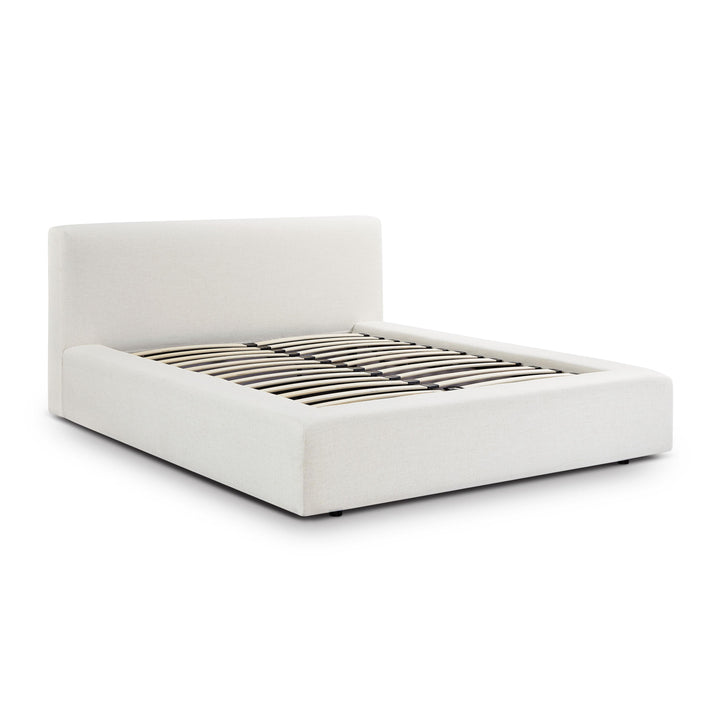 Meena Cream Upcycled Performance Linen Storage Bed - Queen