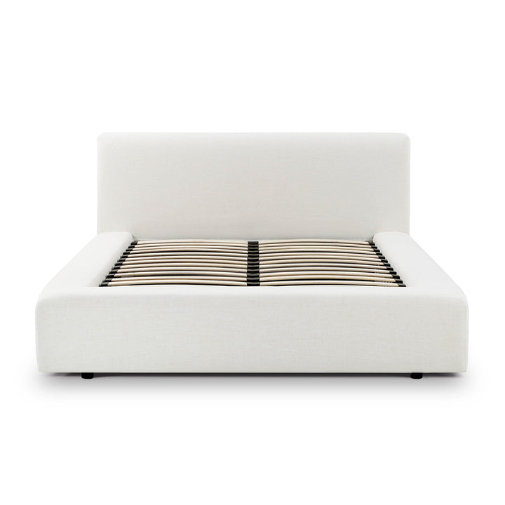 Meena Cream Upcycled Performance Linen Storage Bed - Queen