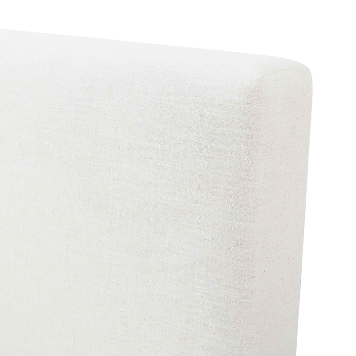 Meena Cream Upcycled Performance Linen Storage Bed - Queen