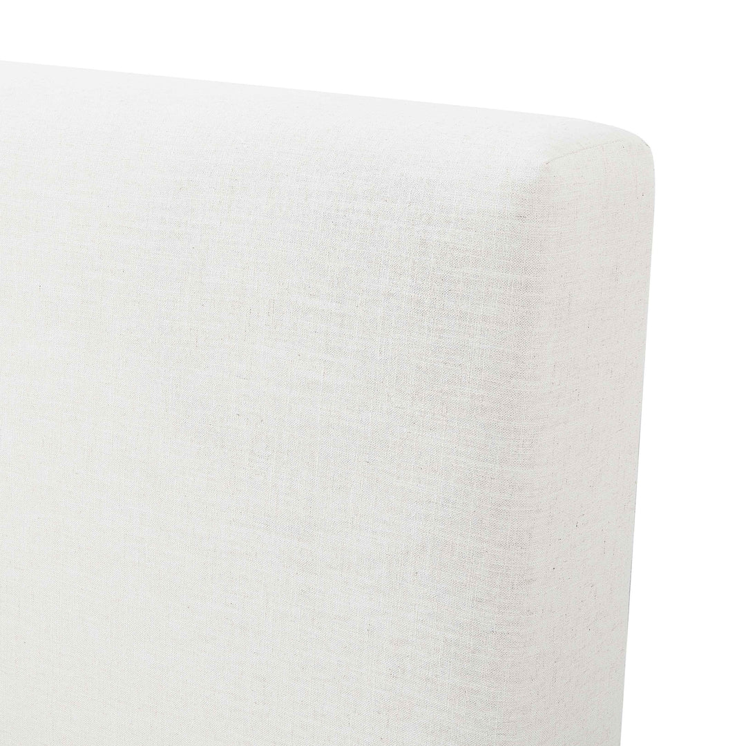 Meena Cream Upcycled Performance Linen Storage Bed - Queen