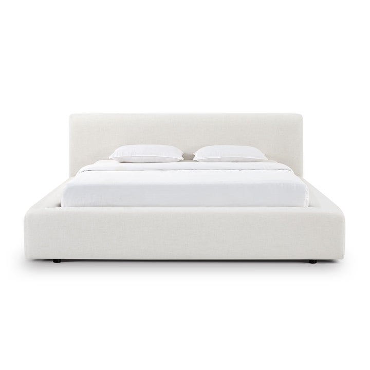 Meena Cream Upcycled Performance Linen Storage Bed - King