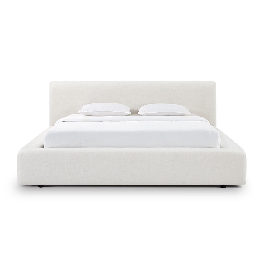 Meena Cream Upcycled Performance Linen Storage Bed