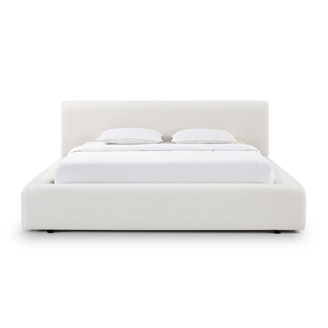 Meena Cream Upcycled Performance Linen Storage Bed - King