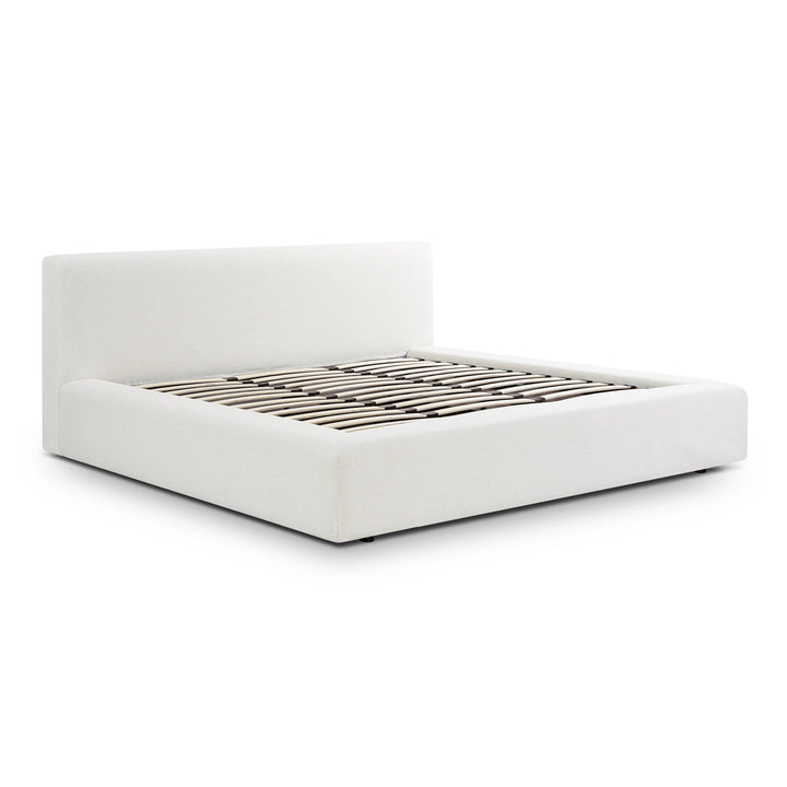 Meena Cream Upcycled Performance Linen Storage Bed - King