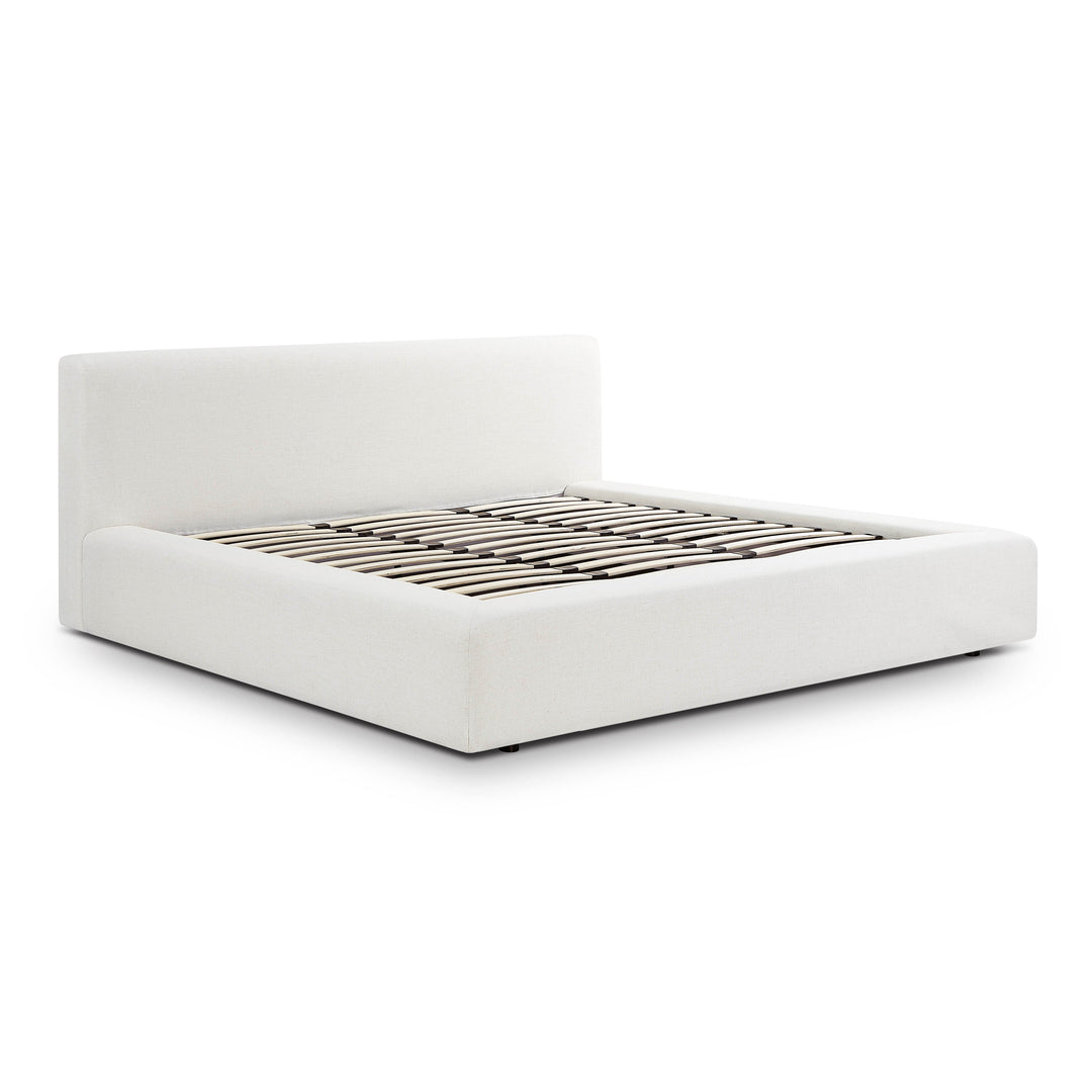 Meena Cream Upcycled Performance Linen Storage Bed - King