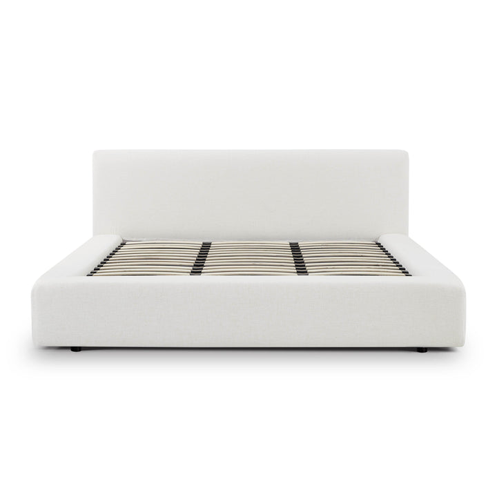 Meena Cream Upcycled Performance Linen Storage Bed - King