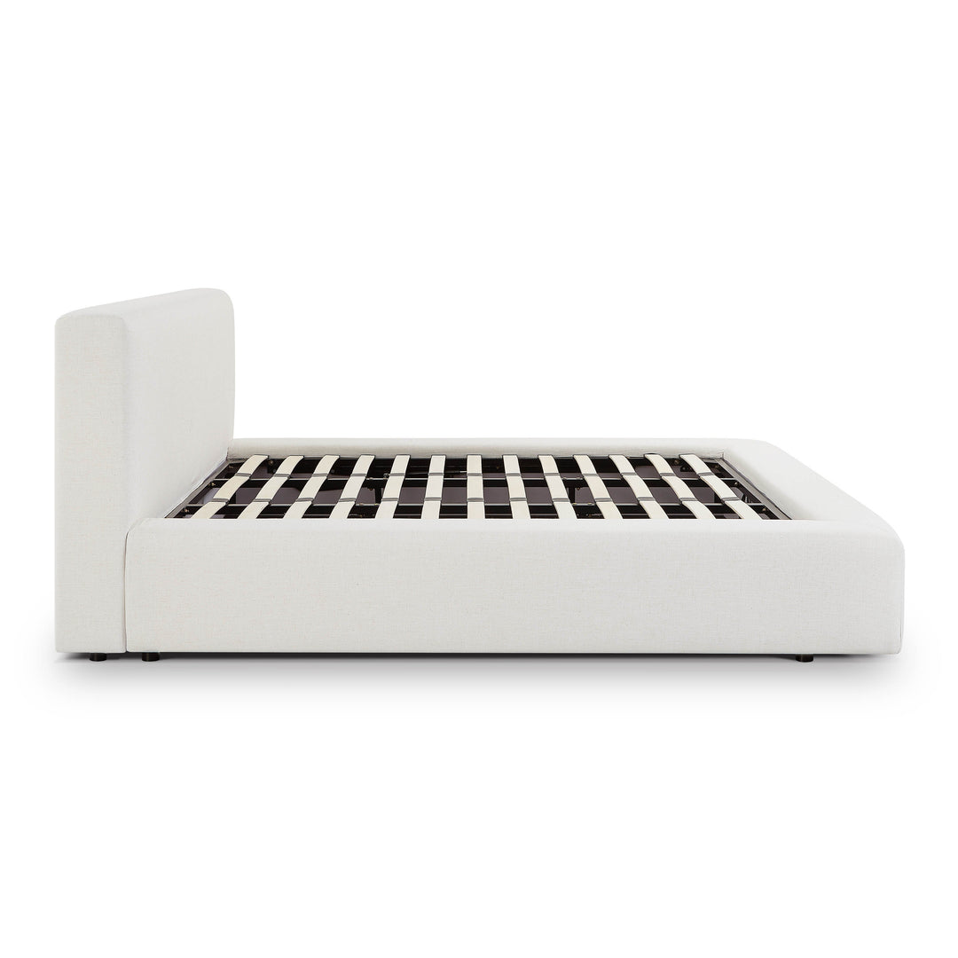 Meena Cream Upcycled Performance Linen Storage Bed - King