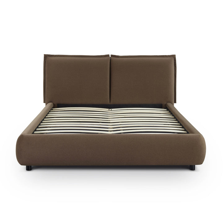 Mel Brown Performance Faux Mohair Velvet Bed - Queen