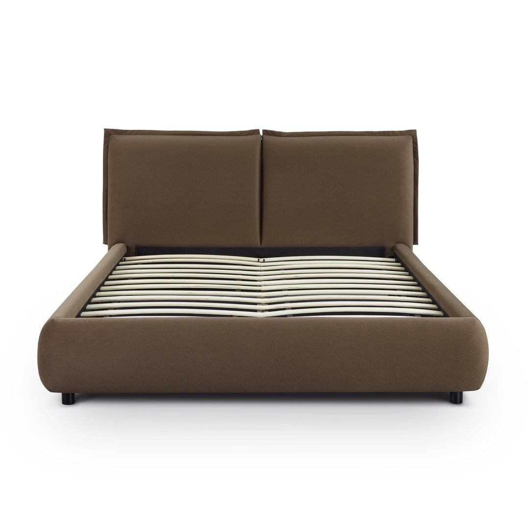 Mel Brown Performance Faux Mohair Velvet Bed - Queen