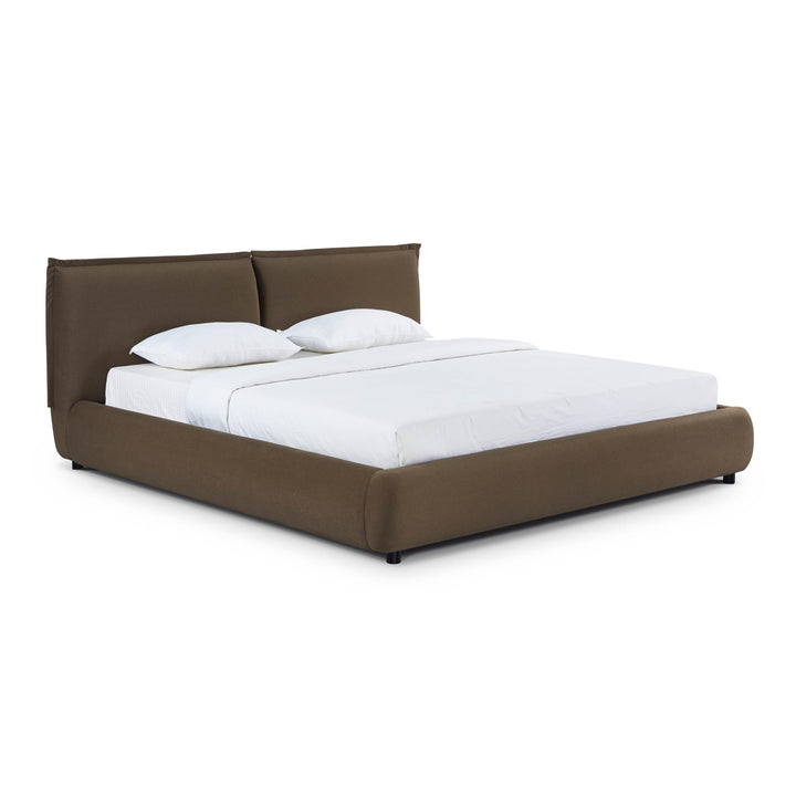 Mel Brown Performance Faux Mohair Velvet Bed - King